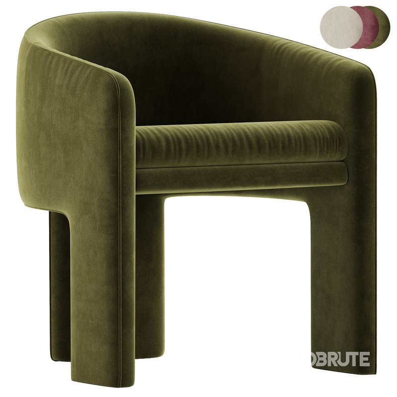 Milo Baughman Armchair velvet Image 2