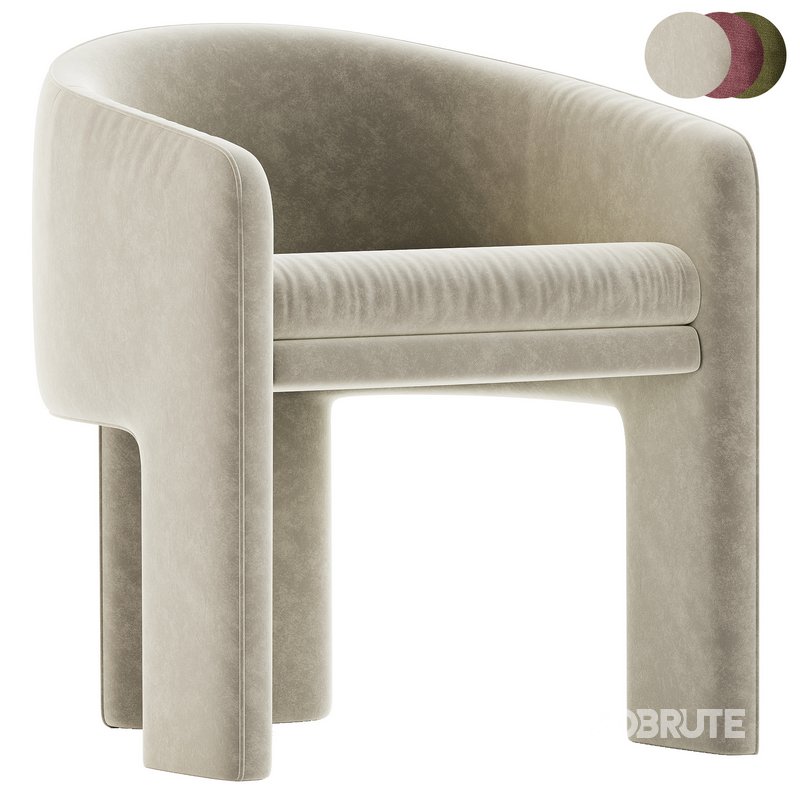 Milo Baughman Armchair velvet Image 1