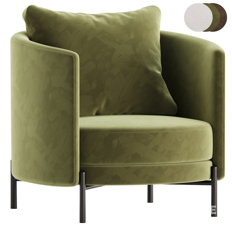 Fauteuil in tweed, Arcus design E. Gallina Image 1