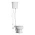 White High Tank Toilet with Round Bowl Chrome Plate Z-Pipe - Thumbnail 13