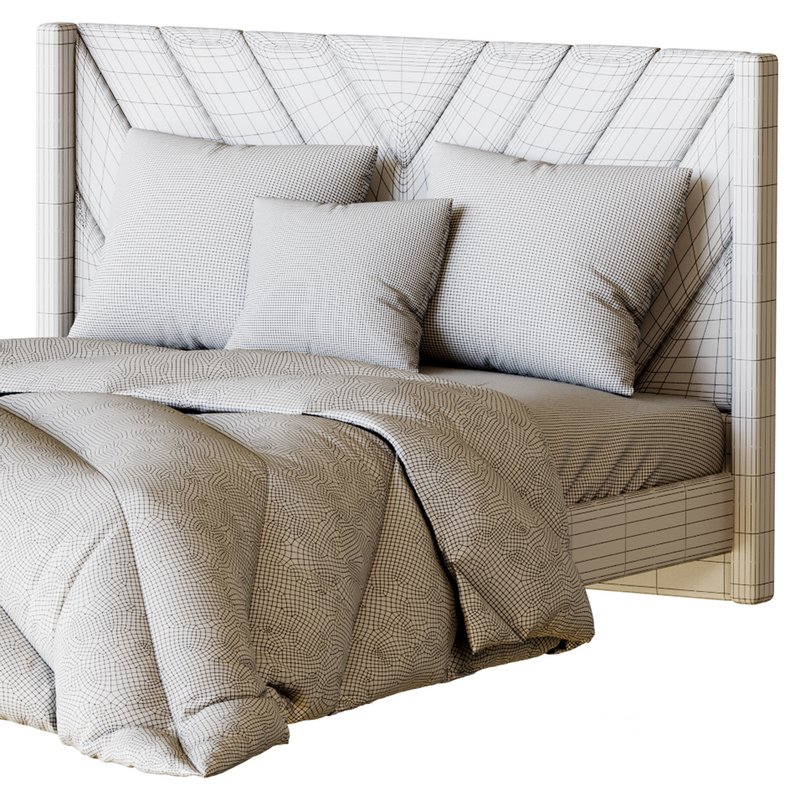 Easyfashion Modern Upholstered Platform Queen Bed with Slat Support Light Gray Image 15