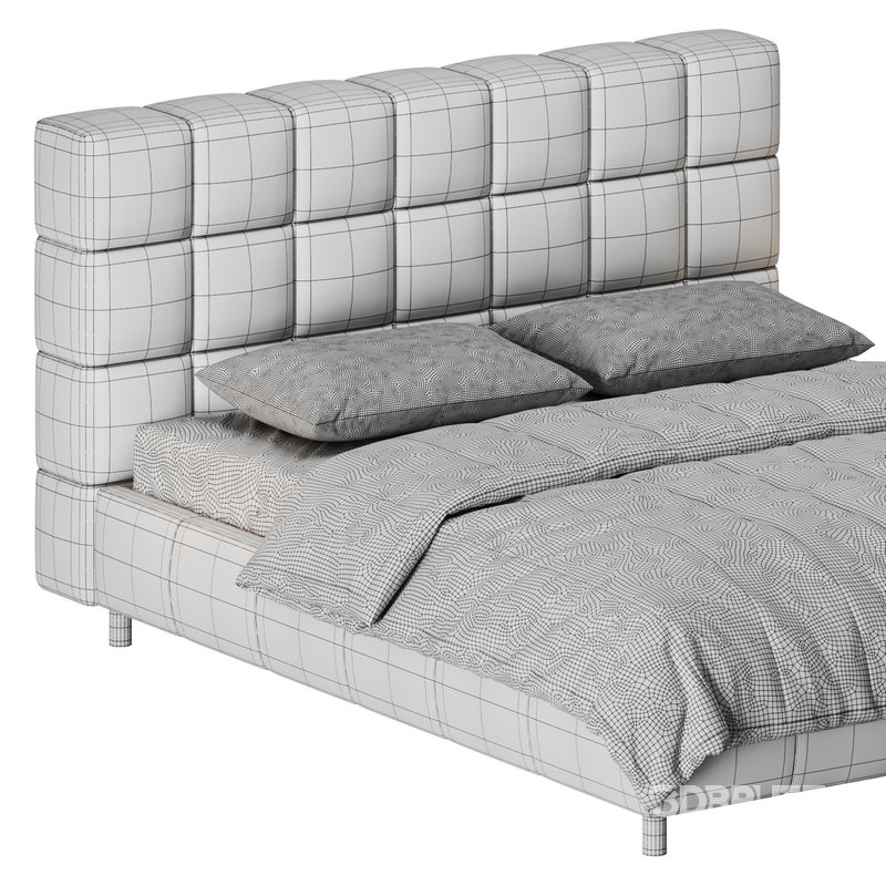 White-velvet-minimalist-bed Image 13