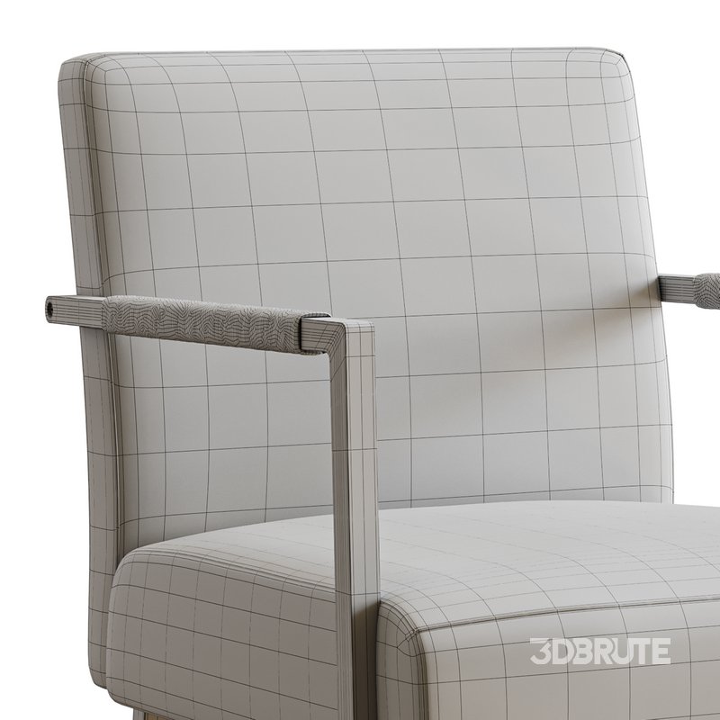 Hatton Steel Frame Boucle Accent Chair (Grey) Image 15