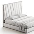 Grayish Upholstered luxury King Size Bed - Thumbnail 15