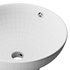 Round Countertop Vessel Bathroom Sink White with Overflow - Thumbnail 15