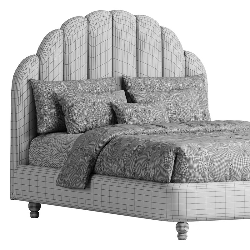 Lime Green Padded Panel Bed Image 15