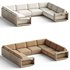 Mallorca Wood 5-Piece U-Shaped Sofa - Thumbnail 1