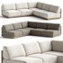 Mallorca Wood 3-Piece L-Shaped Armless Sofa - Thumbnail 1