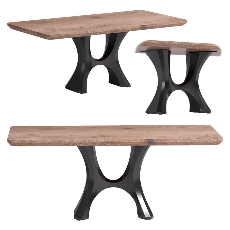 Table Base 322 Haru 28H Metal Furniture Legs Image 1