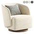 Cimbura Upholstered Swivel Barrel Chair - Thumbnail 3