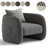 Kendra Curved Accent Chair - Thumbnail 4