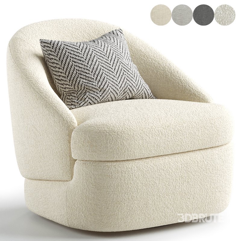 Upholstered Swivel Side Chair Image 1