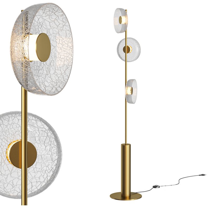 Glacier Crackle Glass Floor Lamp Image 1