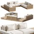 Batten 8-Piece U-Shaped Teak Sofa - Thumbnail 1