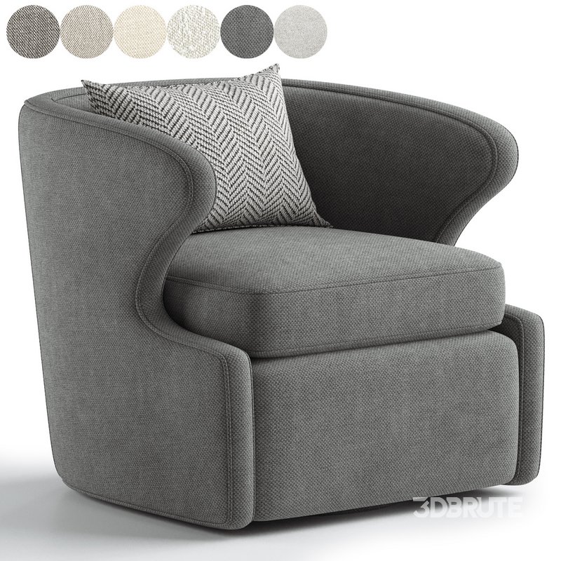 Retro Accent Swivel Chair Image 5