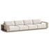 Mallorca Wood 2-Piece Outdoor Sofa - Thumbnail 2