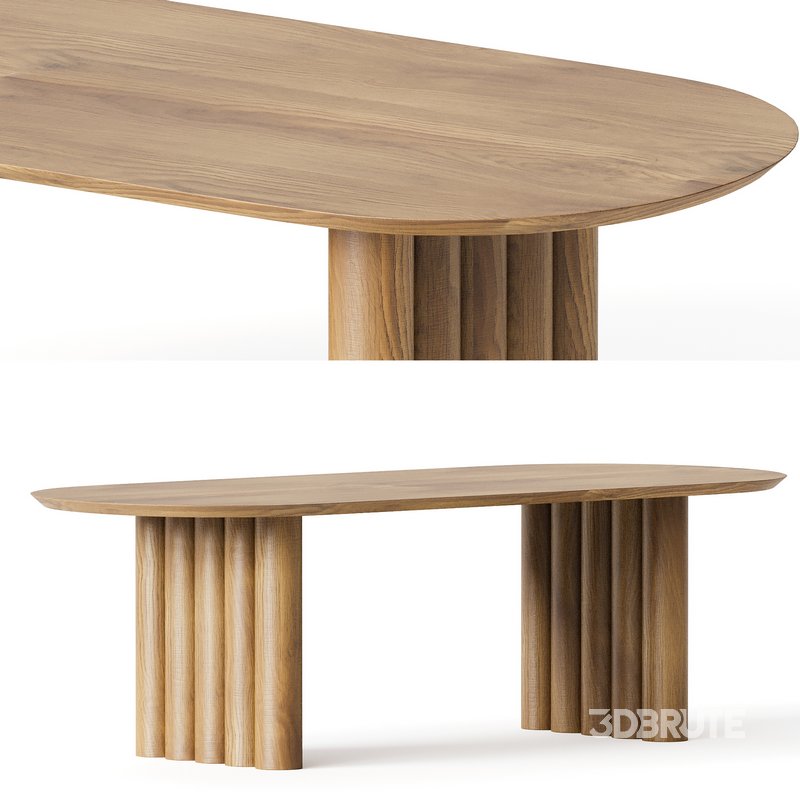 Plush Oval Dining Table Image 3