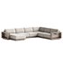 Mallorca Wood 4-Piece Left-Arm Sectional Sofa - Thumbnail 2