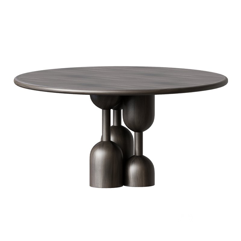 Nordic Style Vintage Solid Wood Round TableNordic Style Vintage Solid Wood Round Table Image 2