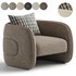 Kendra Curved Accent Chair - Thumbnail 1