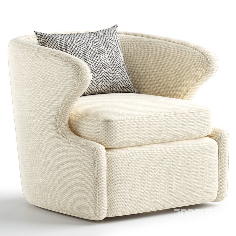 Retro Accent Swivel Chair Image 2