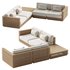 Batten 5-Piece Teak Sofa with table - Thumbnail 3