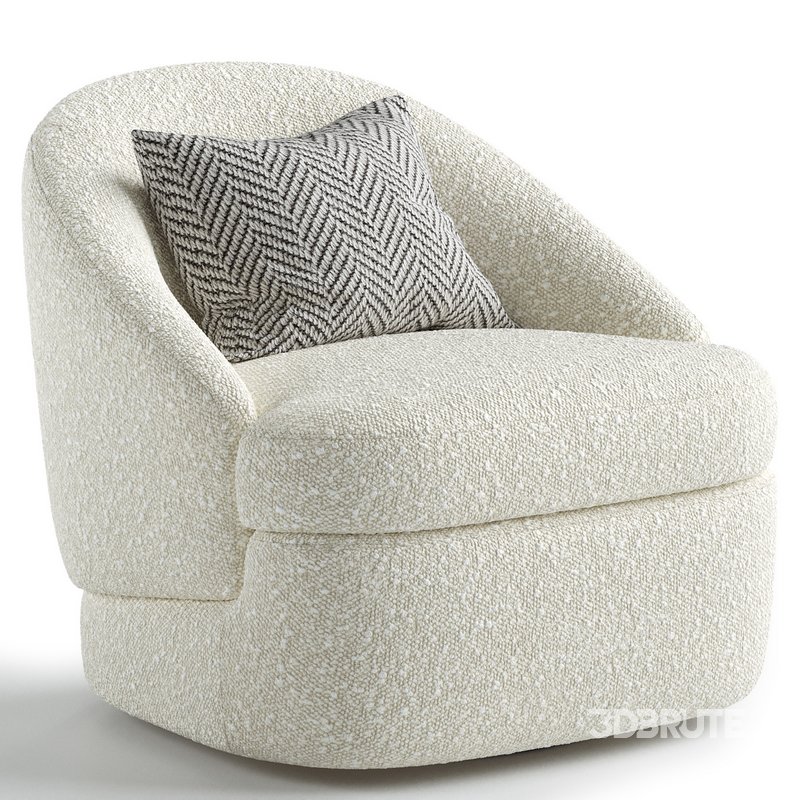 Upholstered Swivel Side Chair Image 3