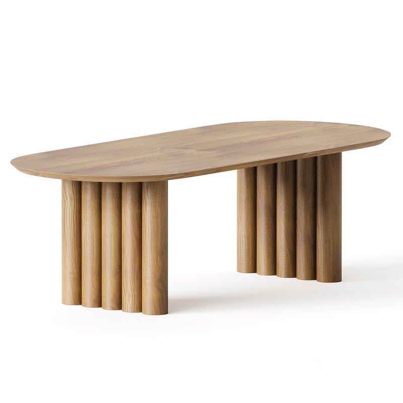Plush Oval Dining Table Image 2