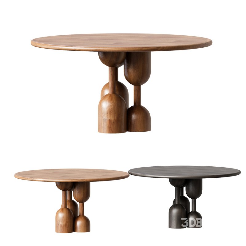 Nordic Style Vintage Solid Wood Round TableNordic Style Vintage Solid Wood Round Table Image 3