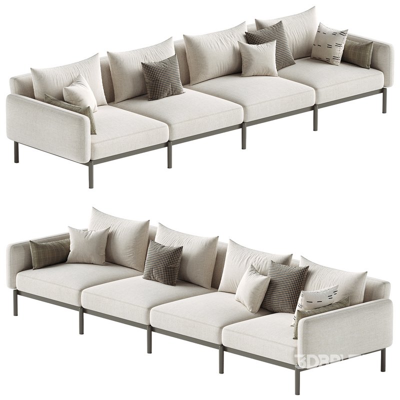 Sorells 4-seater modular outdoor sofa Image 4