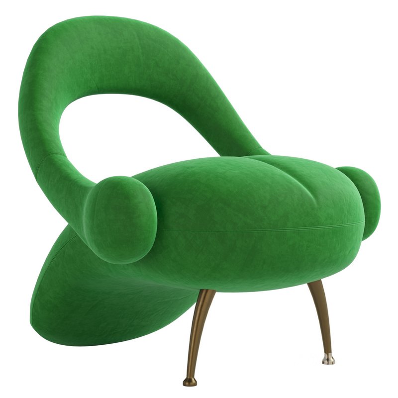 Italian Quilted Living Room Chair Image 1