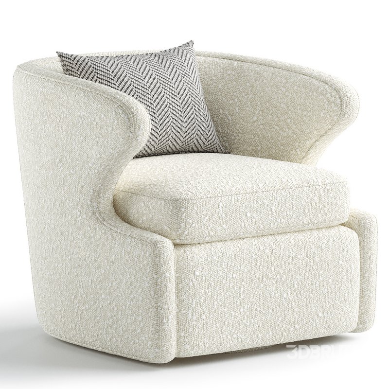 Retro Accent Swivel Chair Image 1