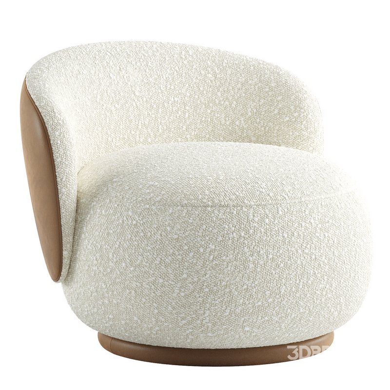 Organic Armchair Upholstered Image 4