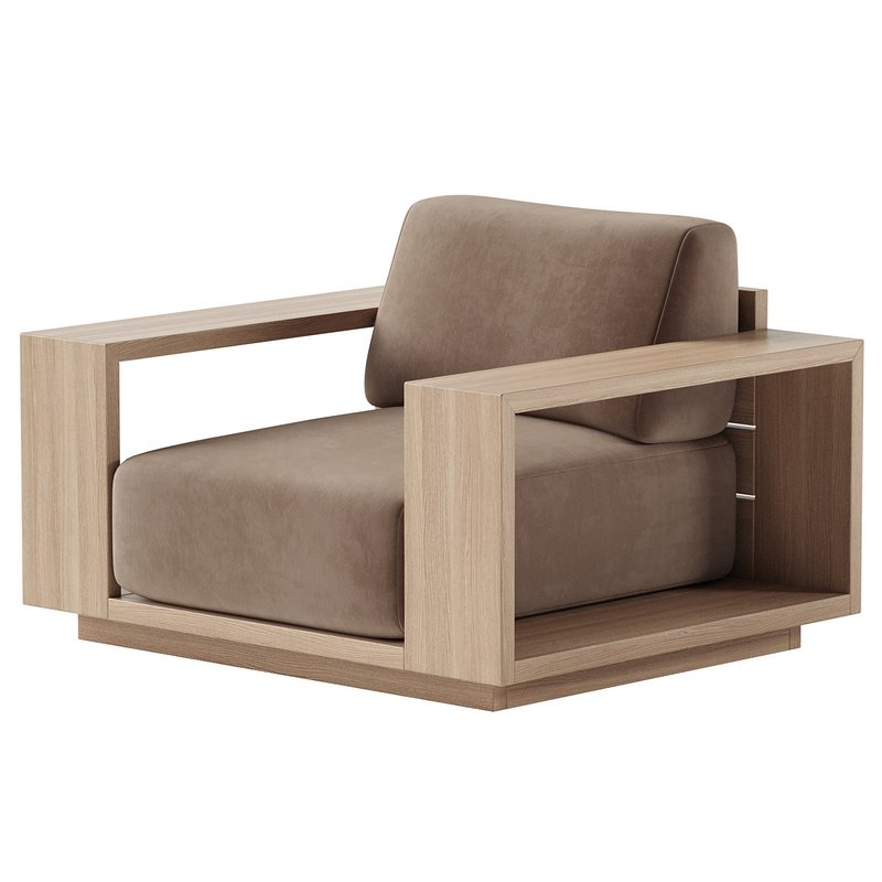 Mallorca Wood Outdoor Lounge Chair Image 3