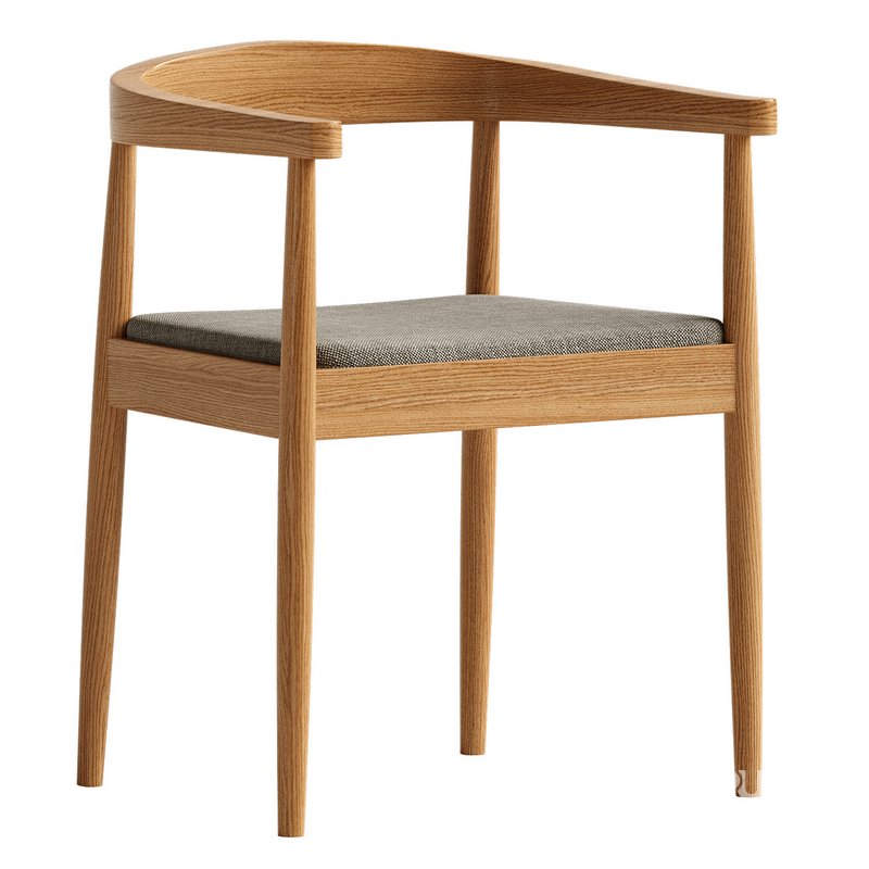Modern Curved Back Dining Chair Image 3