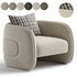 Kendra Curved Accent Chair - Thumbnail 2