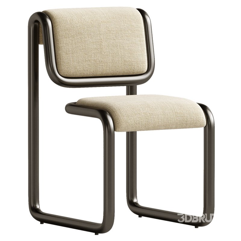 Bend Goods Tube Collection — Dining Chair in Tan with Image 2