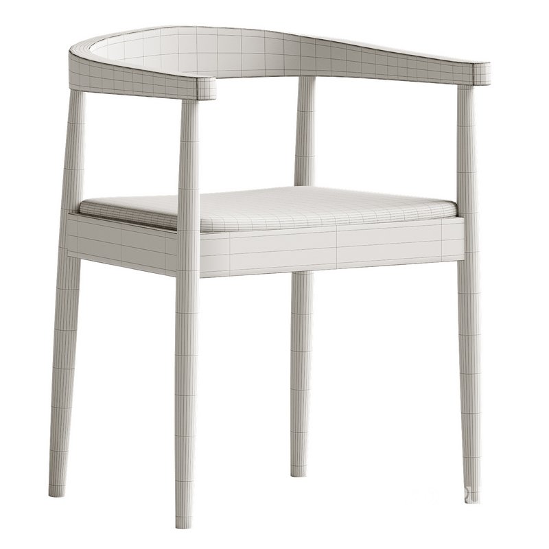 Modern Curved Back Dining Chair Image 6