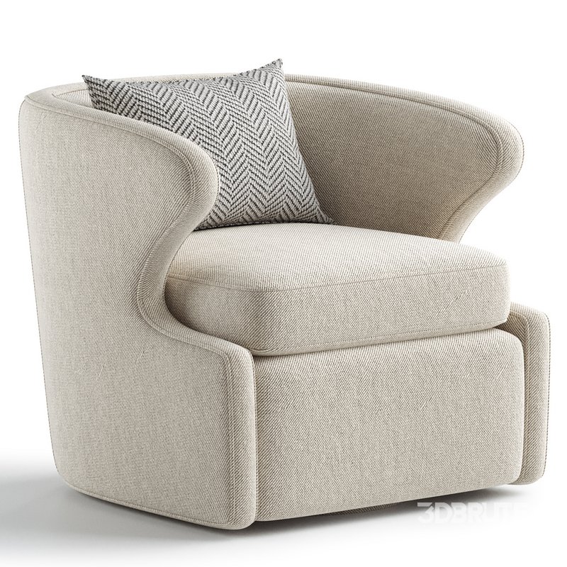 Retro Accent Swivel Chair Image 3