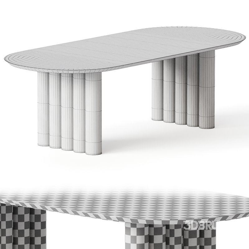 Plush Oval Dining Table Image 4