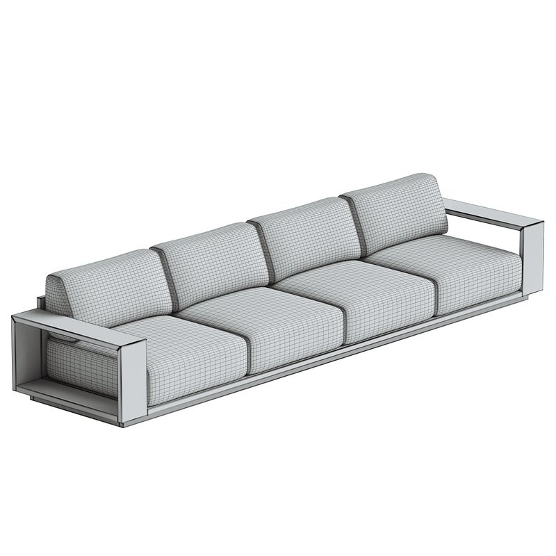 Mallorca Wood 2-Piece Outdoor Sofa Image 4