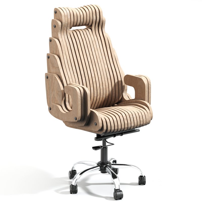 Parametric Wooden Office Chair Image 1