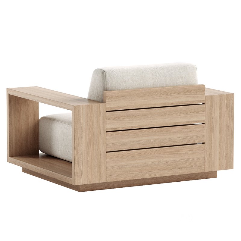 Mallorca Wood Outdoor Lounge Chair Image 4