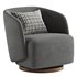 Cimbura Upholstered Swivel Barrel Chair - Thumbnail 4