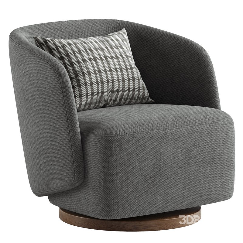 Cimbura Upholstered Swivel Barrel Chair Image 4