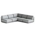 Mallorca Wood 3-Piece L-Shaped Armless Sofa - Thumbnail 4