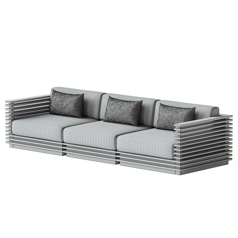 Batten Teak Outdoor Sofa Image 4