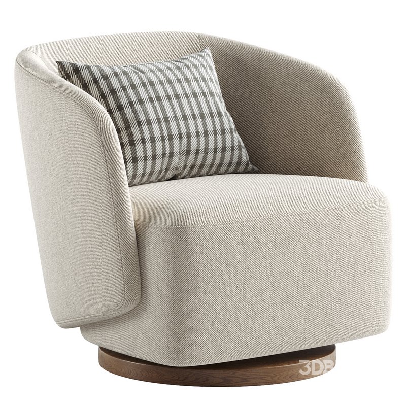 Cimbura Upholstered Swivel Barrel Chair Image 5