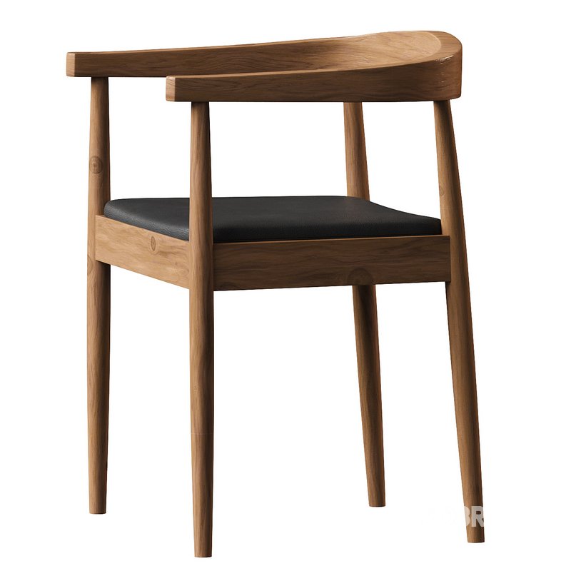 Modern Curved Back Dining Chair Image 4