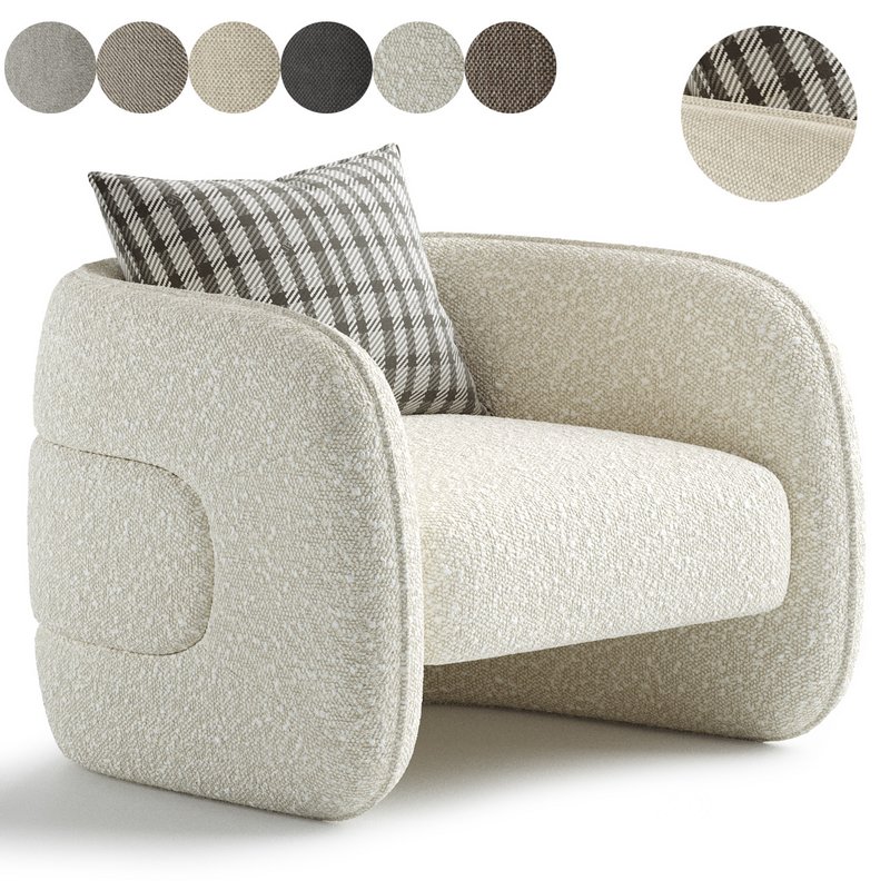 Kendra Curved Accent Chair Image 6